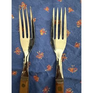 2‎ Dinner Forks Washington Forge TOWN & COUNTRY Stainless USA 7 1/4" Mid Century
